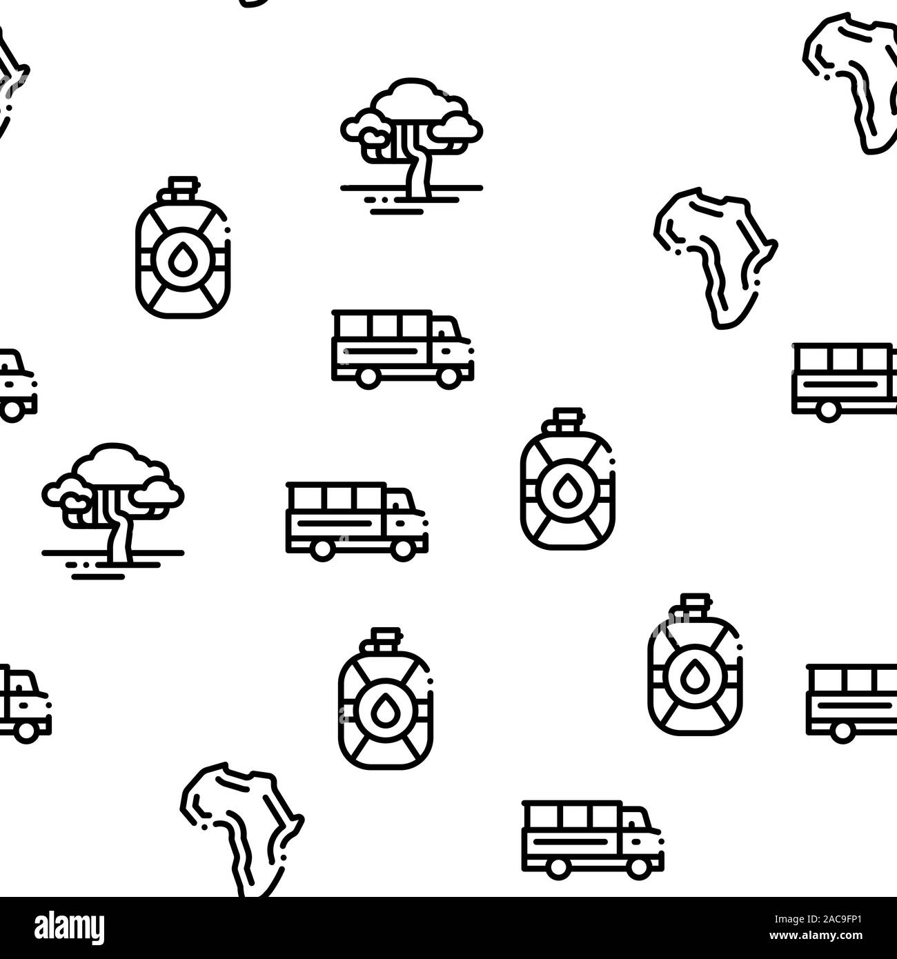 Safari Travel Seamless Pattern Vector Stock Vector Image & Art - Alamy