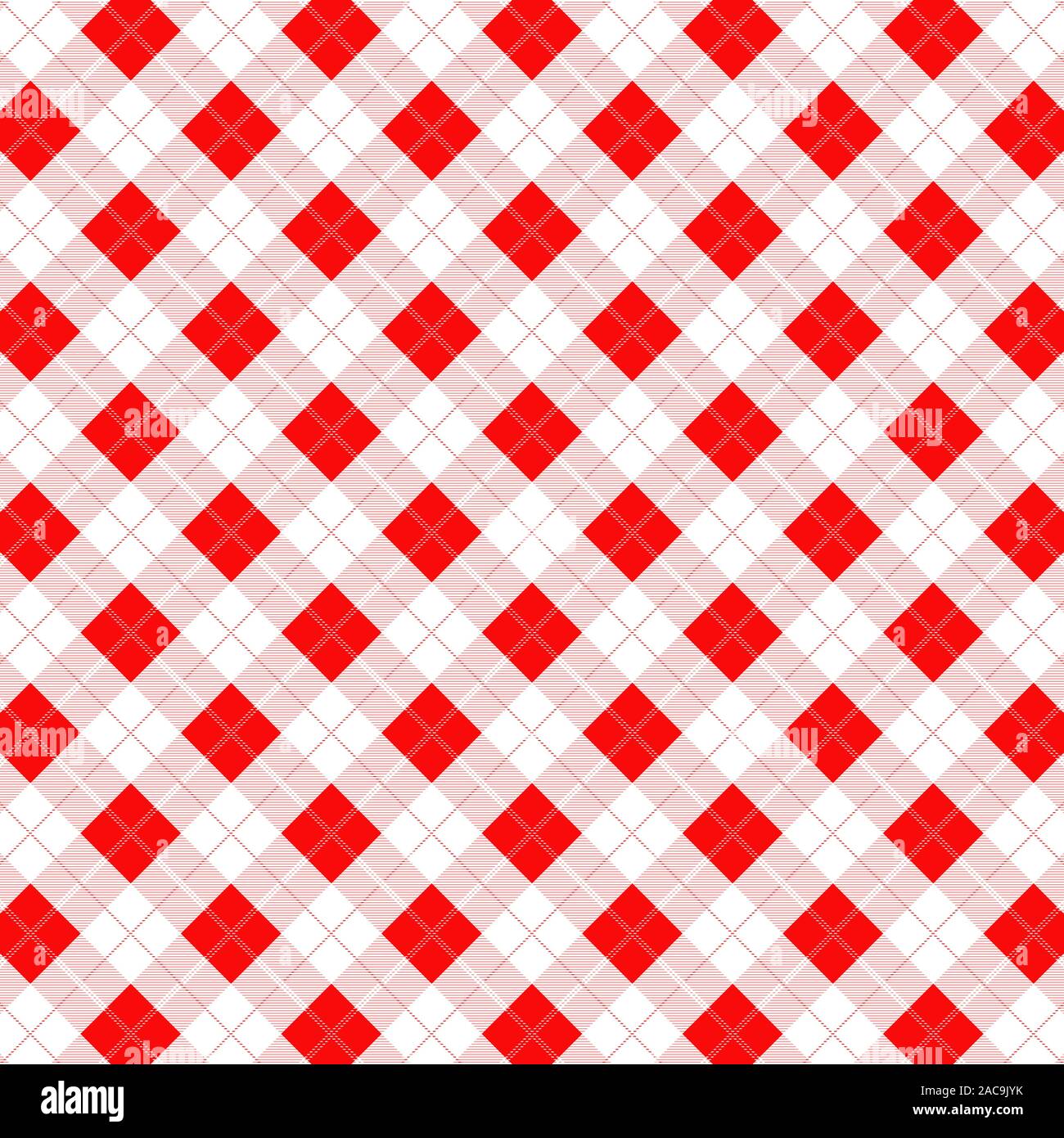 Tartan red and white seamless pattern. Texture for plaid, tablecloths, clothes, shirts, dresses, paper, bedding, blankets, quilts and other textile pr Stock Vector