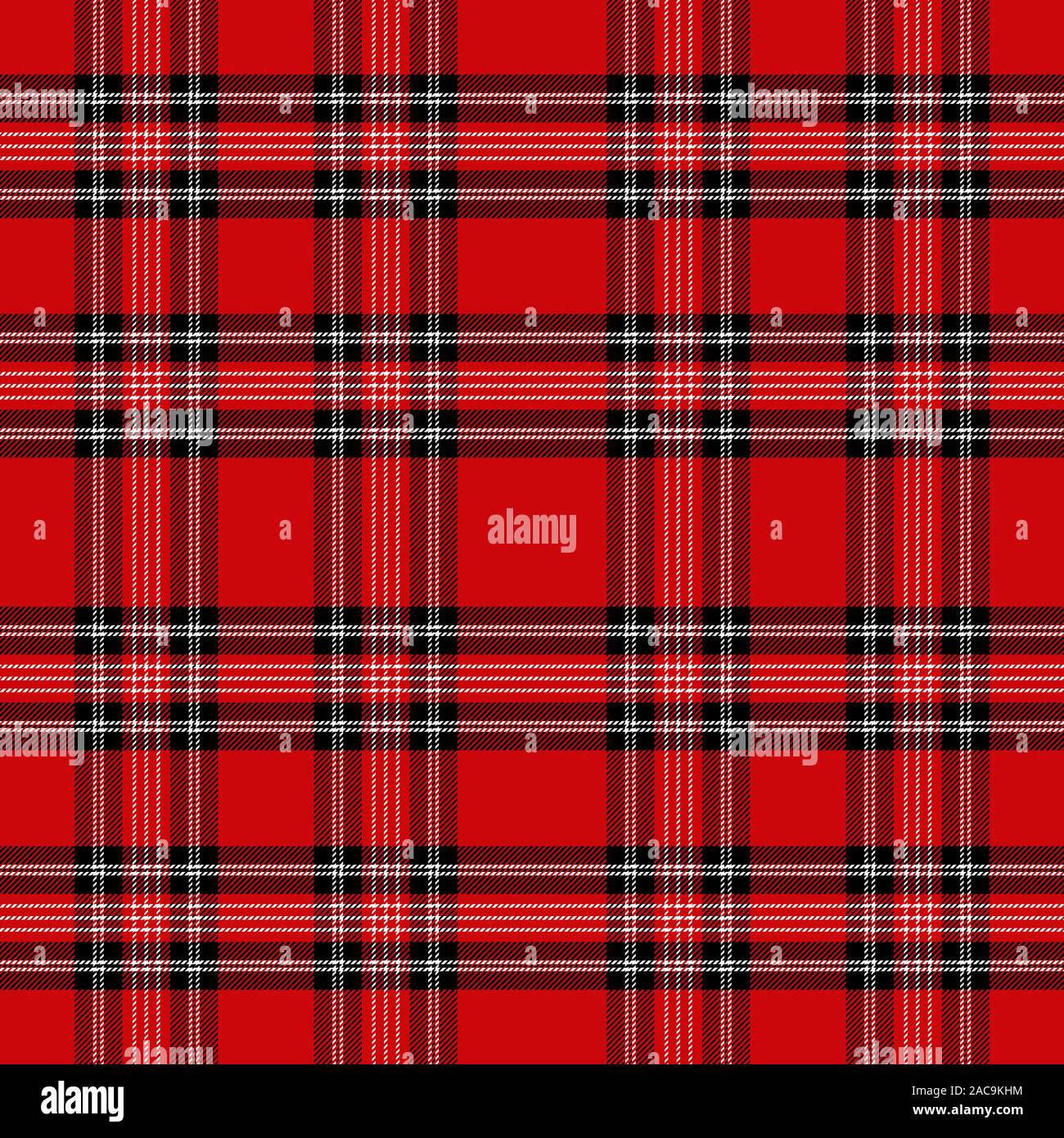 Tartan red and black seamless pattern. Texture for plaid, tablecloths, clothes, shirts, dresses, paper, bedding, blankets, quilts and other textile pr Stock Vector