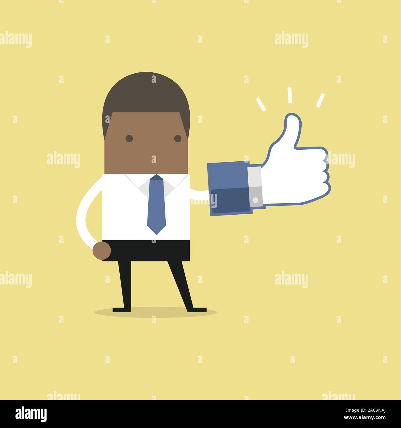 Thumbs up african american businessman Stock Vector Images - Alamy