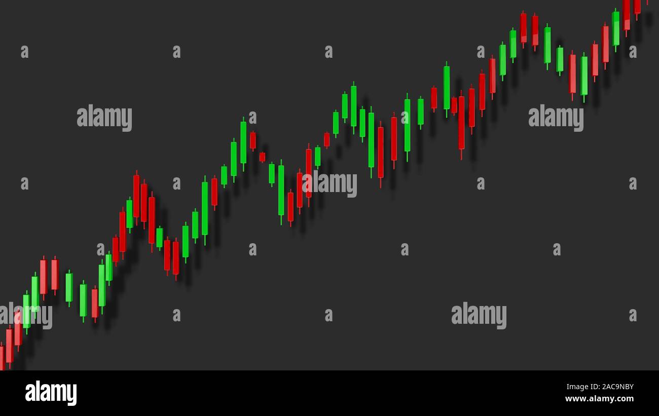 Uptrend Stock Chart 3D Illustration Stock Photo - Alamy