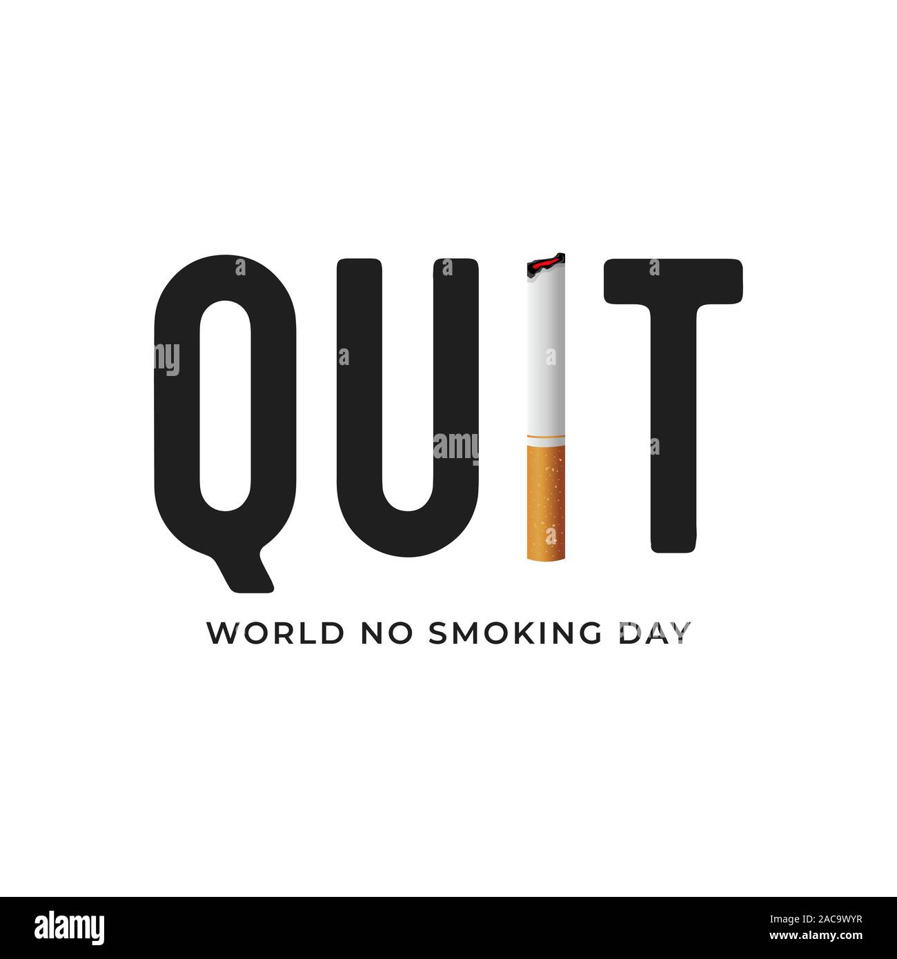 World No Tobacco Day. No Smoking Day isolated on white background Stock  Vector Image & Art - Alamy