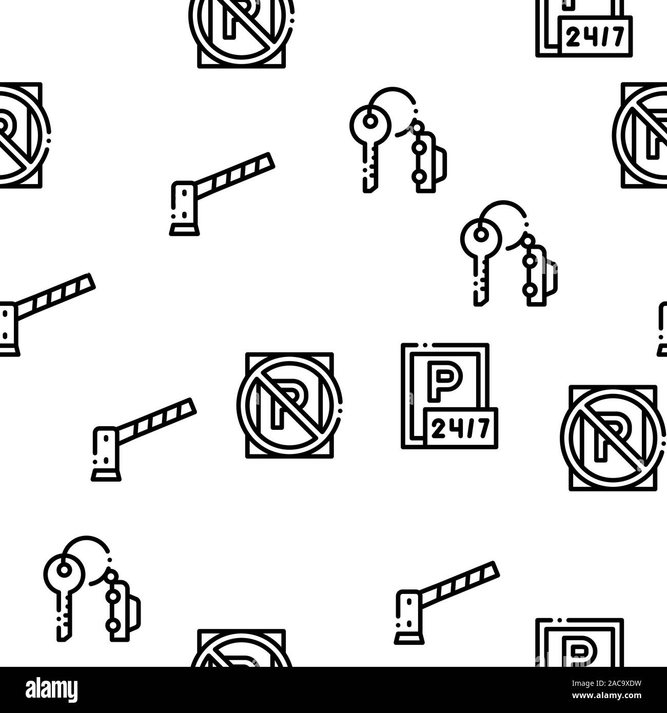 Parking Car Seamless Pattern Vector Stock Vector Image & Art - Alamy