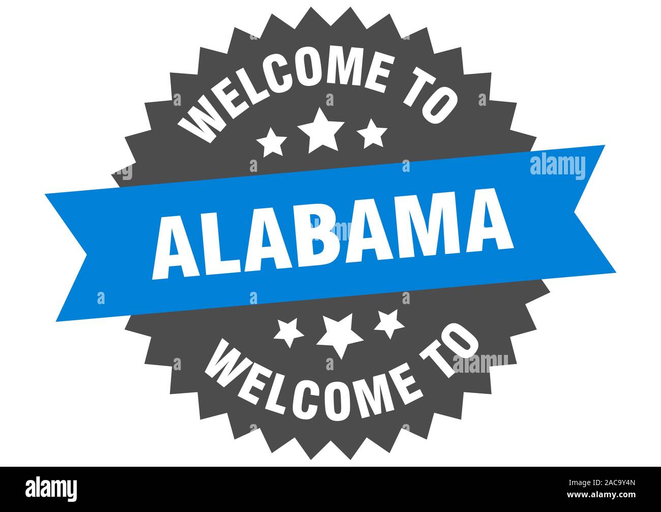 Alabama sign. to Alabama blue sticker Stock Vector Image & Art