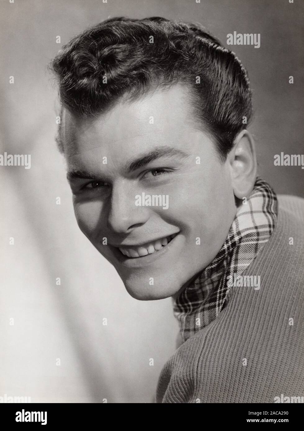 Lutz Moik, deutscher Schauspieler und Synchronsprecher, Deutschland um 1955. German actor and dubbing actor Lutz Moik, Germany around 1955. Stock Photo