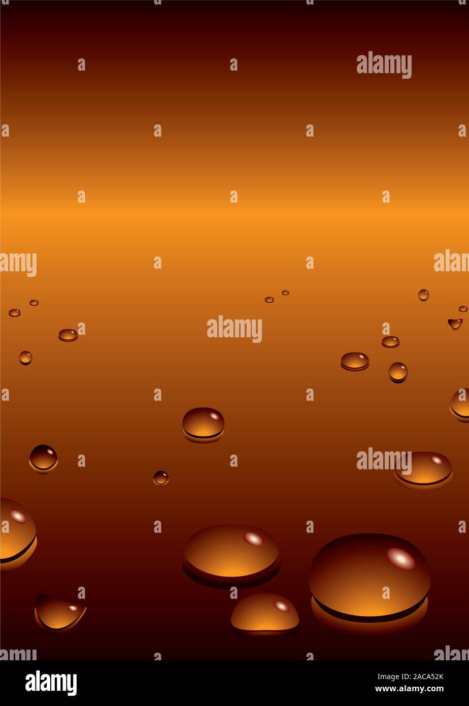 bubble orange bg Stock Photo