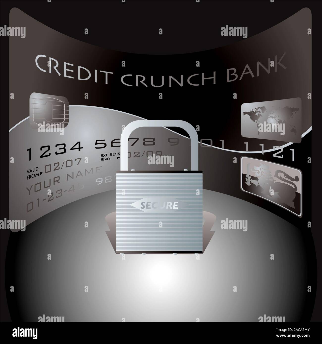 credit card lock Stock Photo Alamy