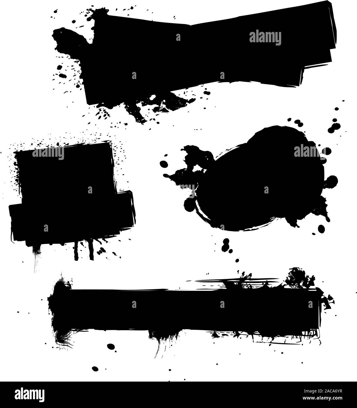 four ink splat Stock Photo - Alamy