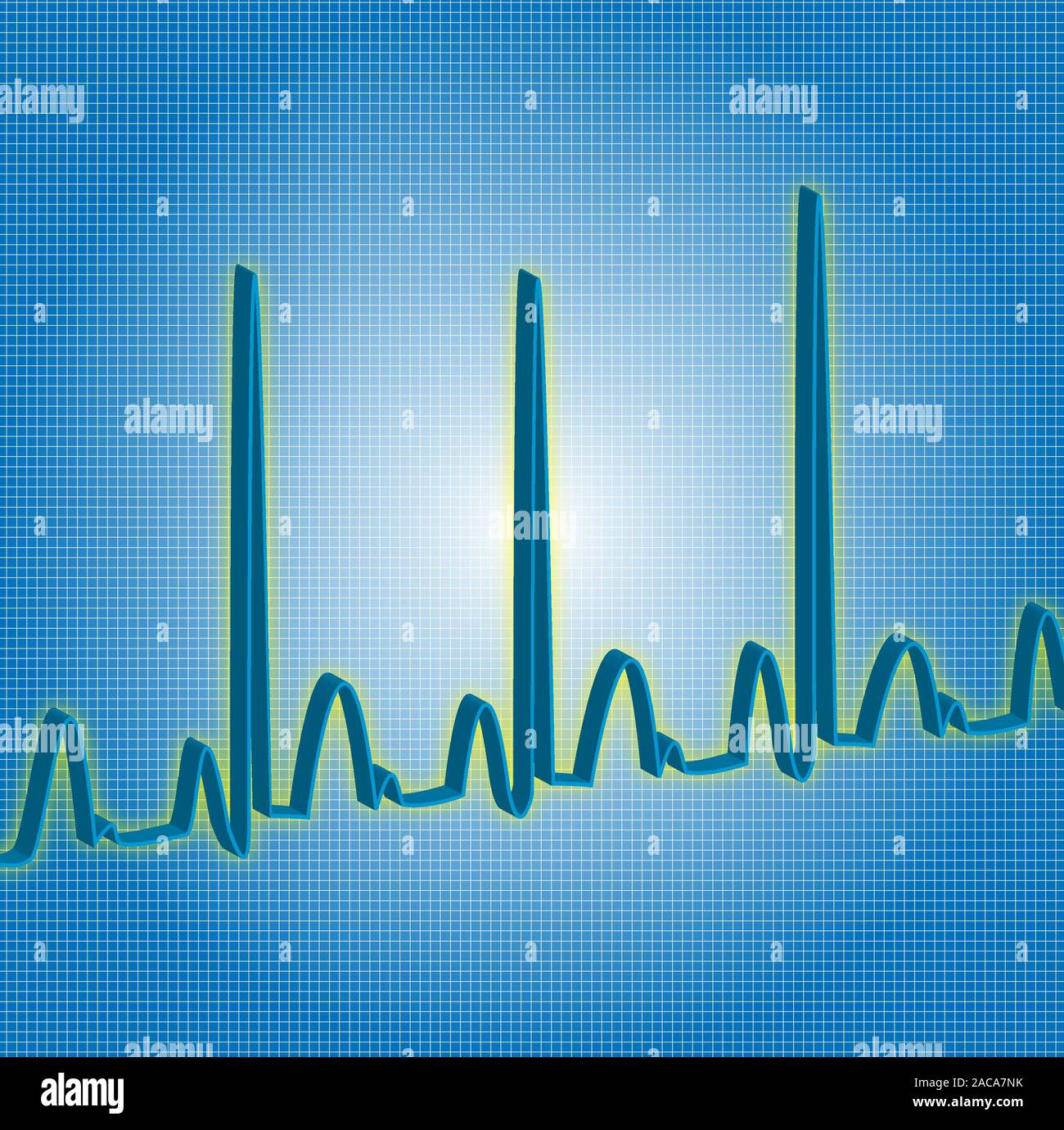 Waves Of Digital Signal Neonlit Image Of The Human Heart And Beat A Dark  Background 3d Rendering Stock Illustration - Download Image Now - iStock