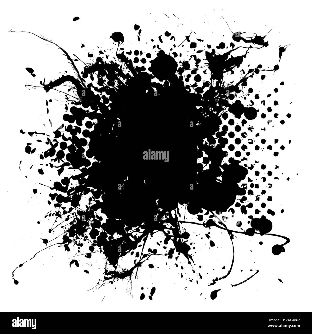 large halftone ink splat Stock Photo - Alamy