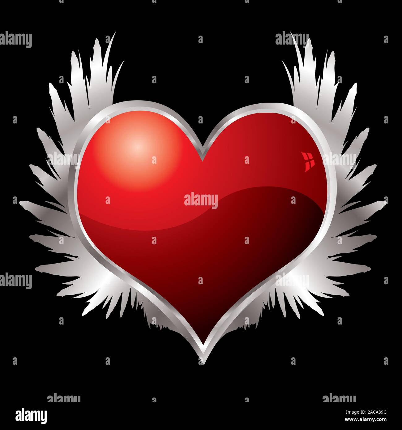 love heart wings Stock Photo