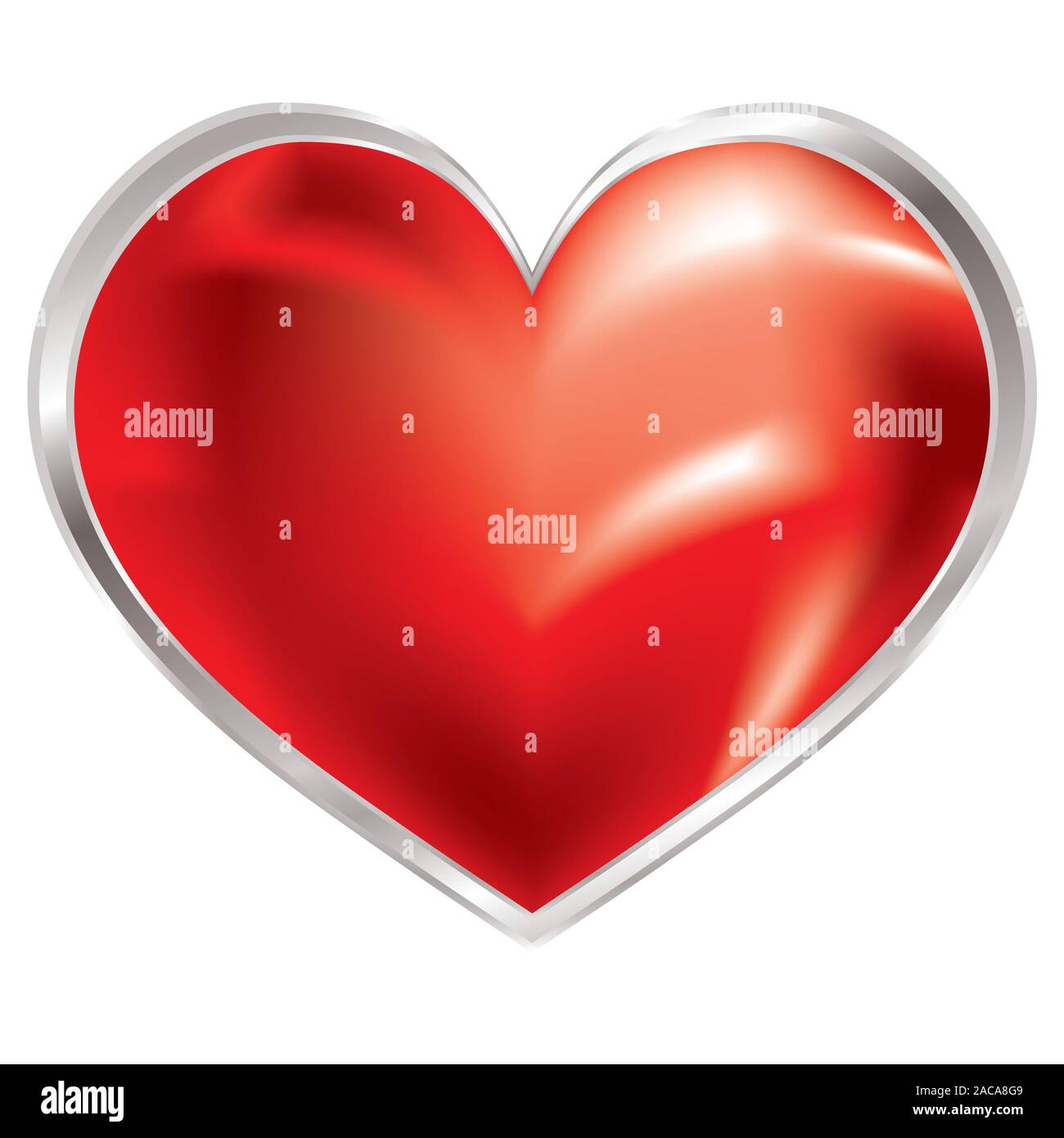 love heart shimmer silver Stock Photo
