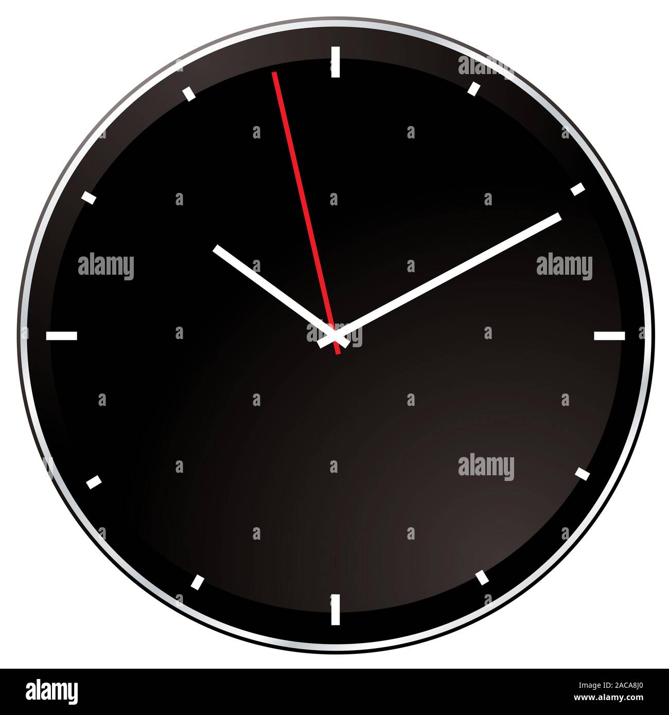 modern negative clock Stock Photo