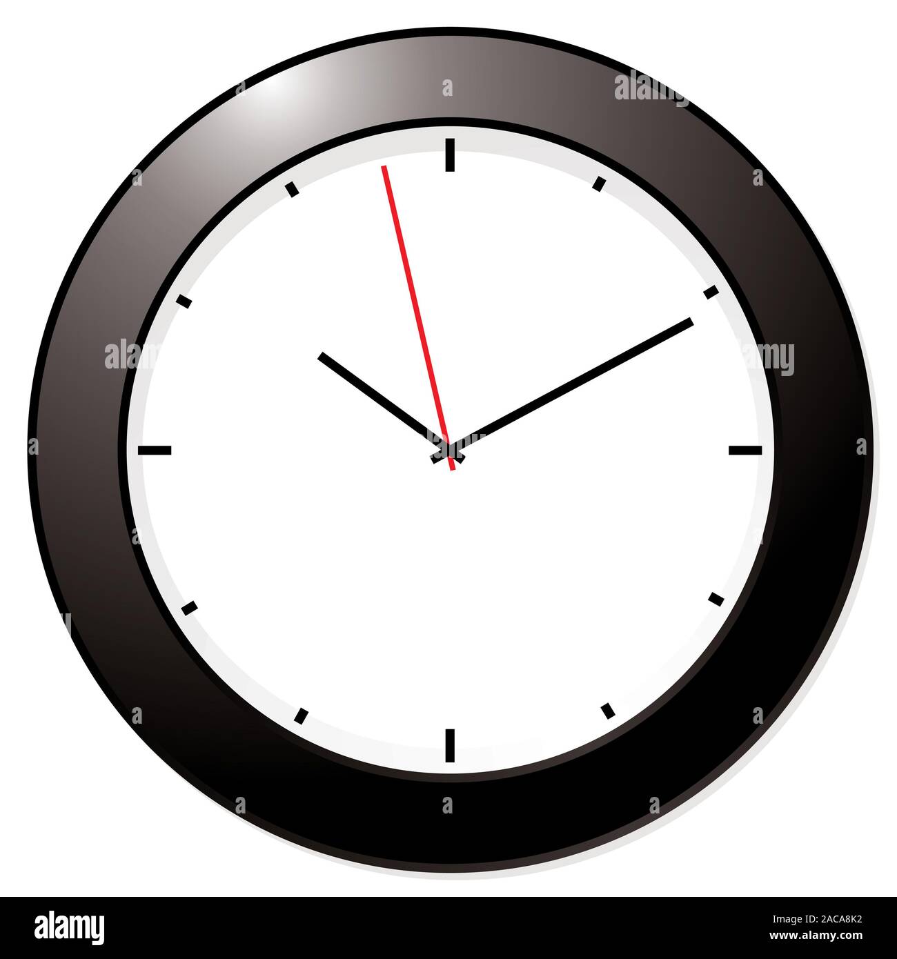 modern mono clock Stock Photo