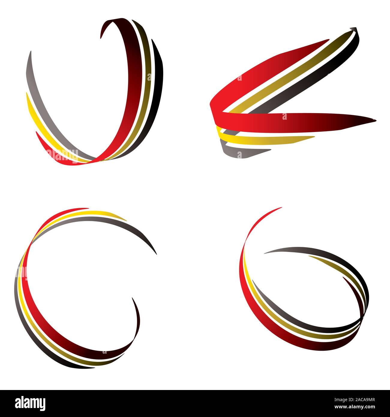 ribbon red n gold Stock Photo