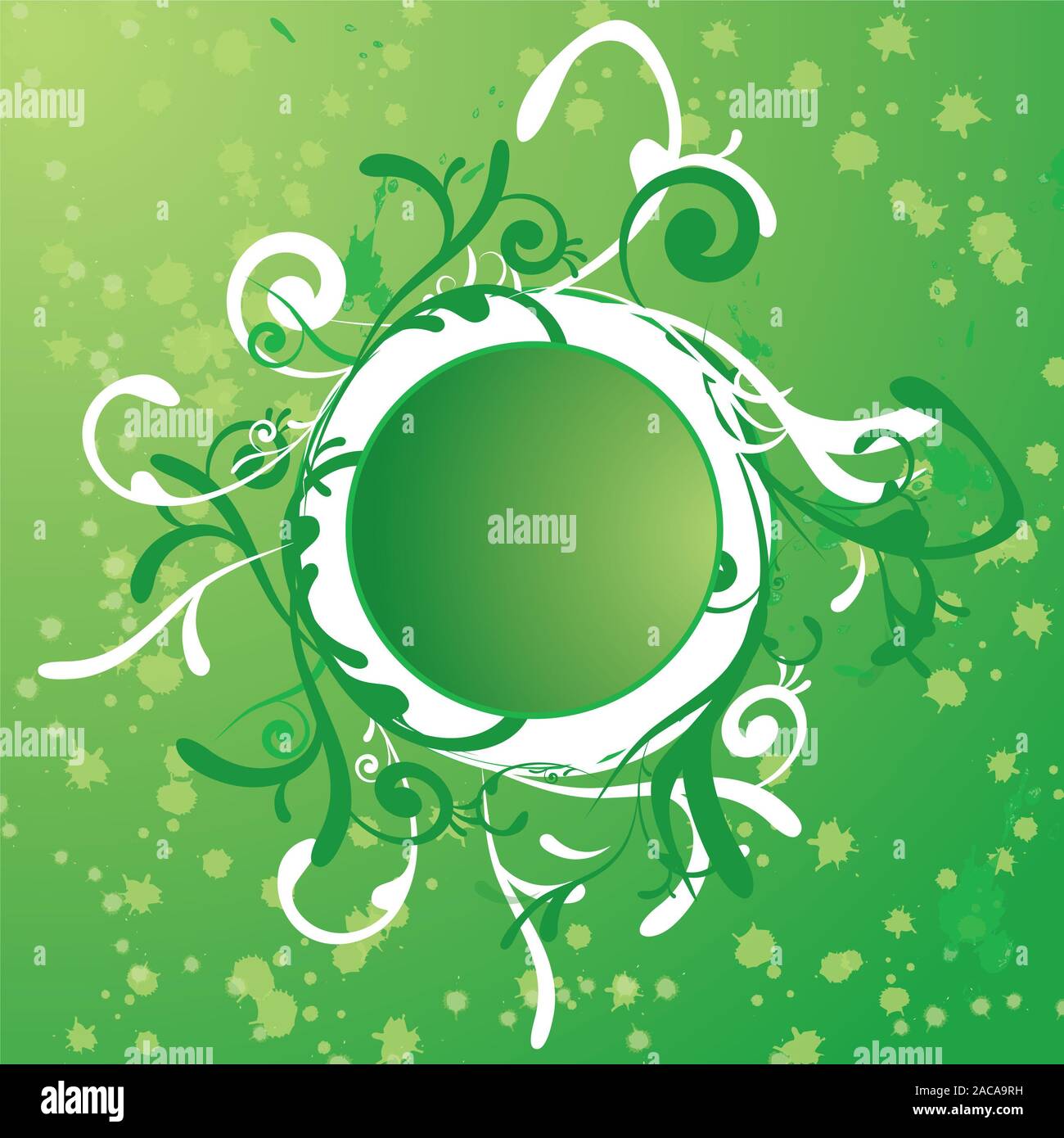 scrolling logo green Stock Photo