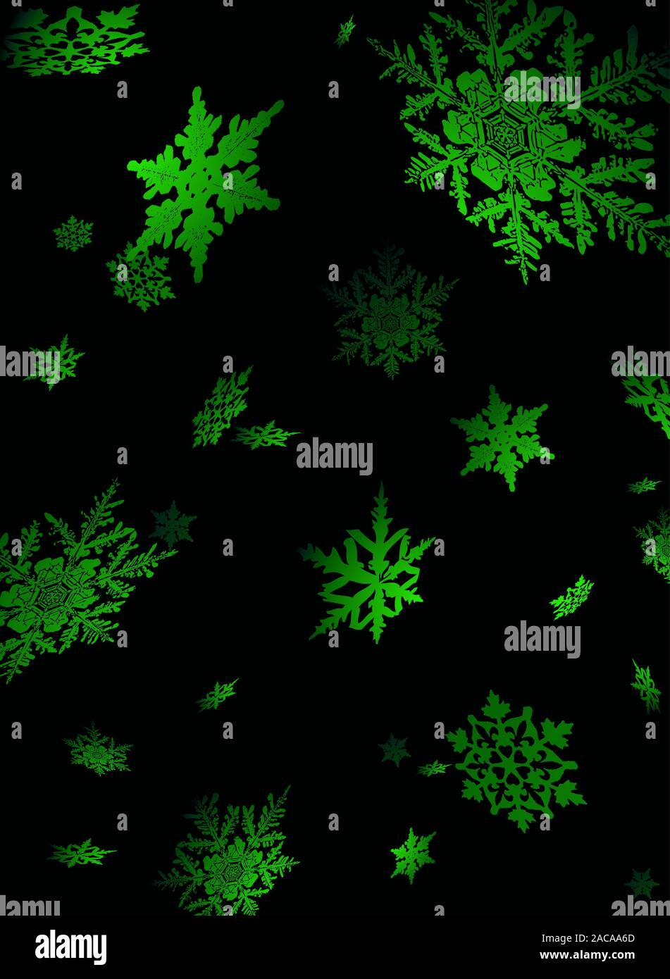 snowflake fall matrix Stock Photo - Alamy