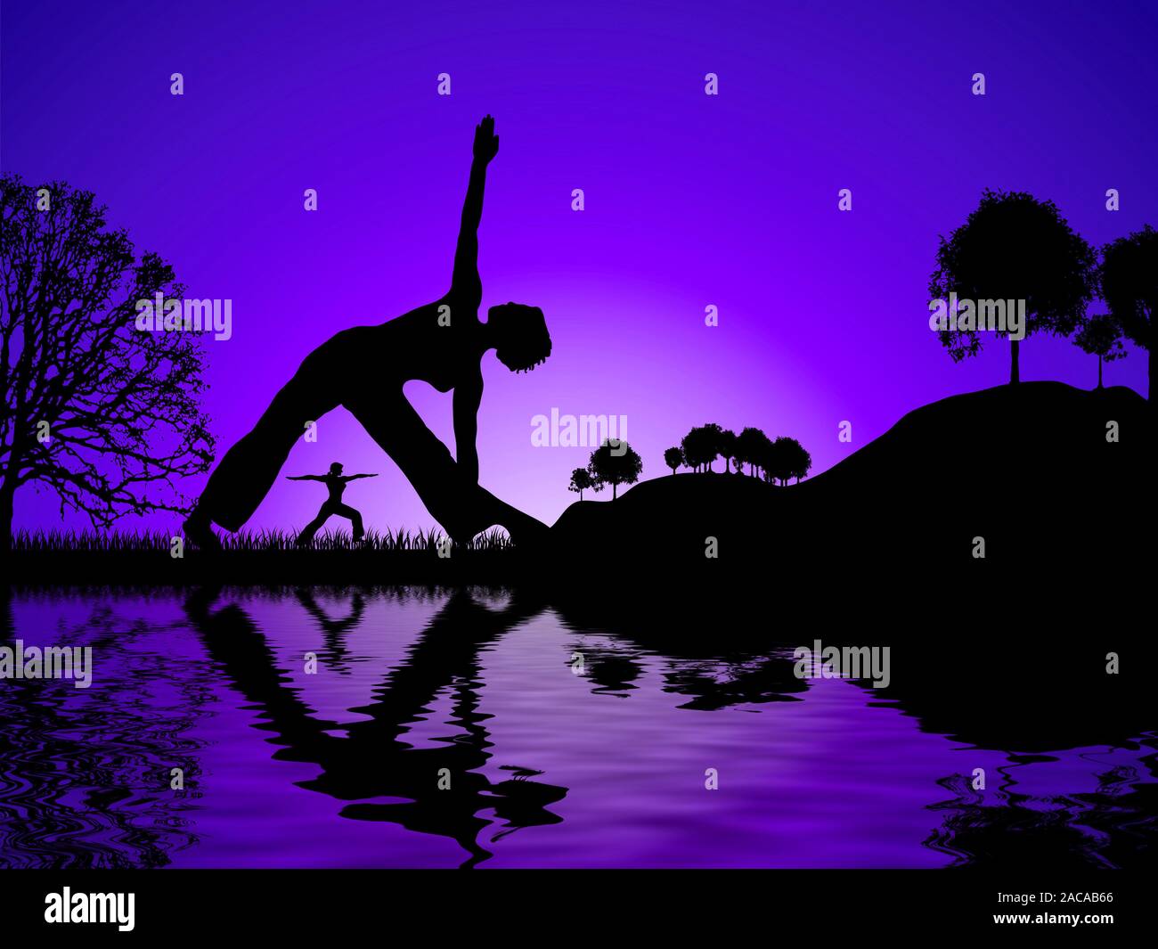 Yoga reflect hi-res stock photography and images - Alamy