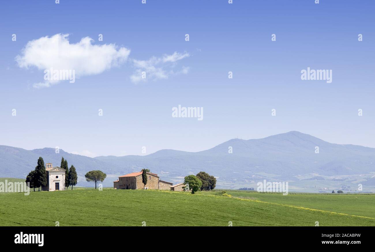 Chapel of Vitaleta Stock Photo