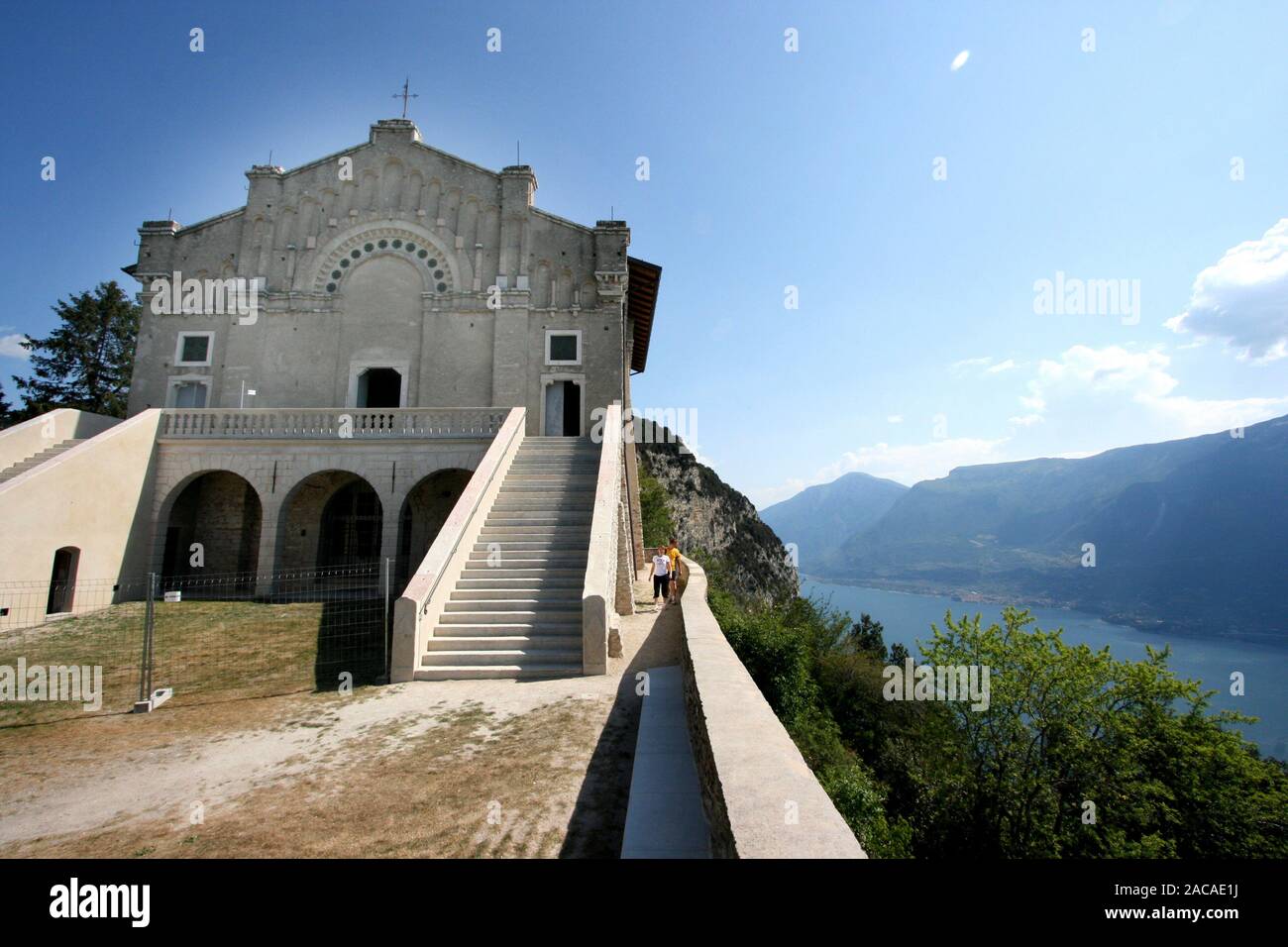 Italy, Lake Garda, Tignale, pilgrimage church Madonna di Montecastello Stock Photo