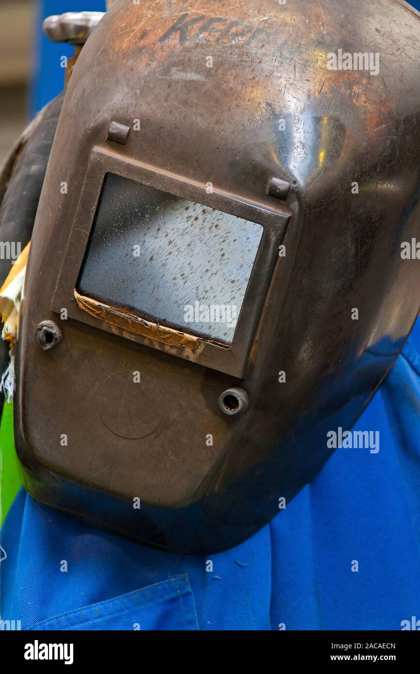 Protective clothing of a welder in the metal industry Stock Photo Alamy