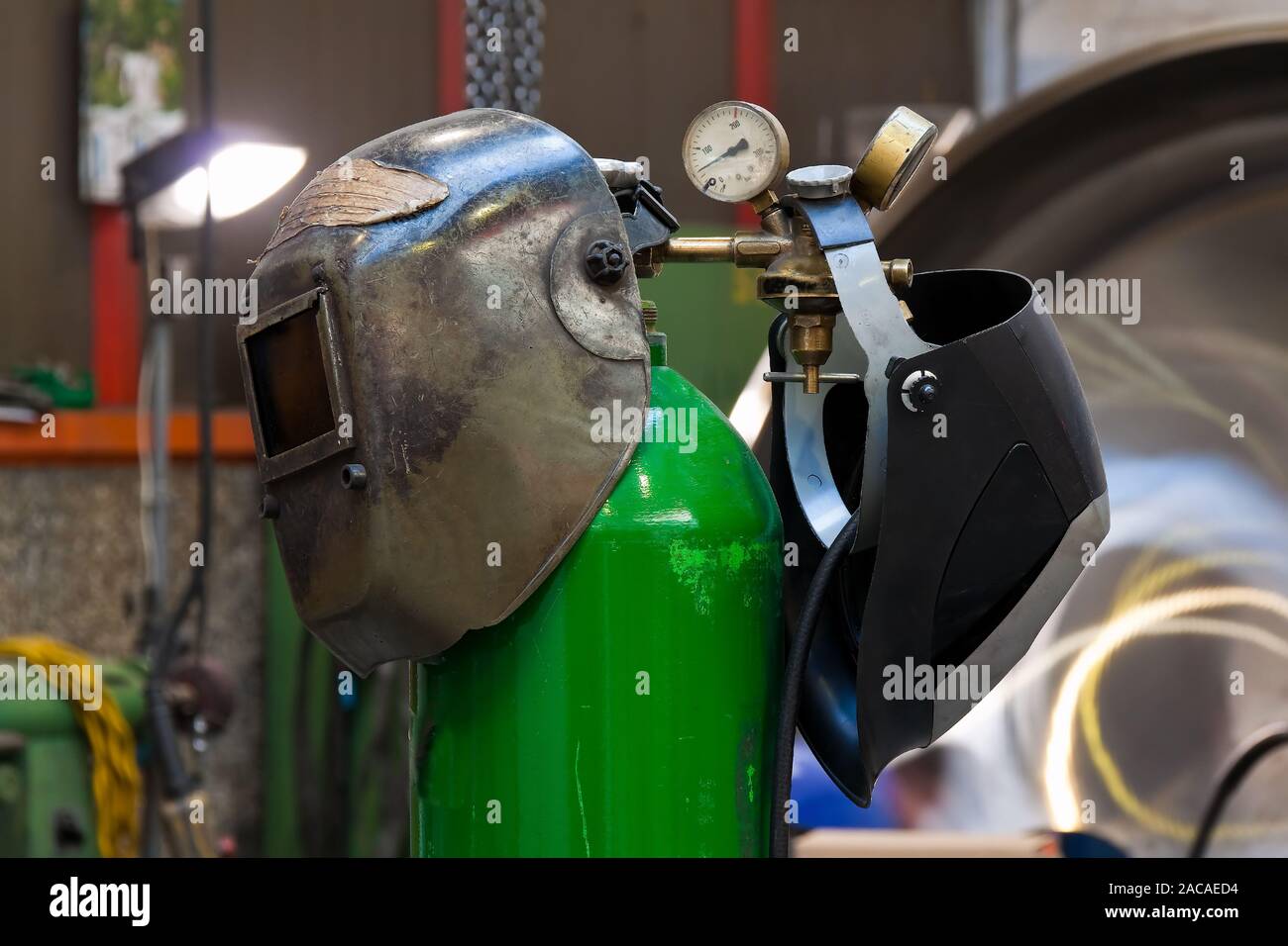 Protective clothing of a welder in the metal industry Stock Photo Alamy