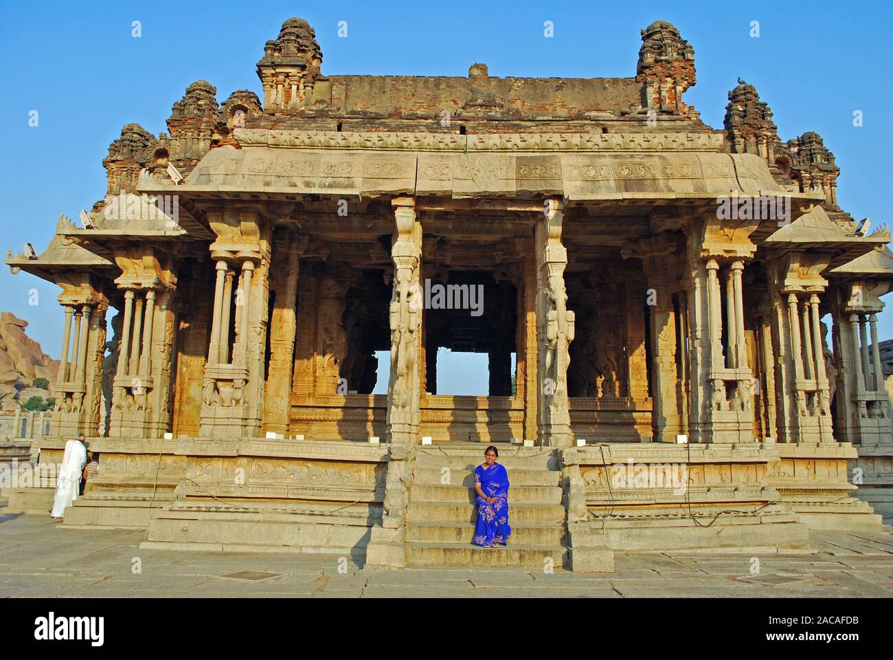 Unesco World Heritage site in Hampi Vitthala temple in South India Stock Photo