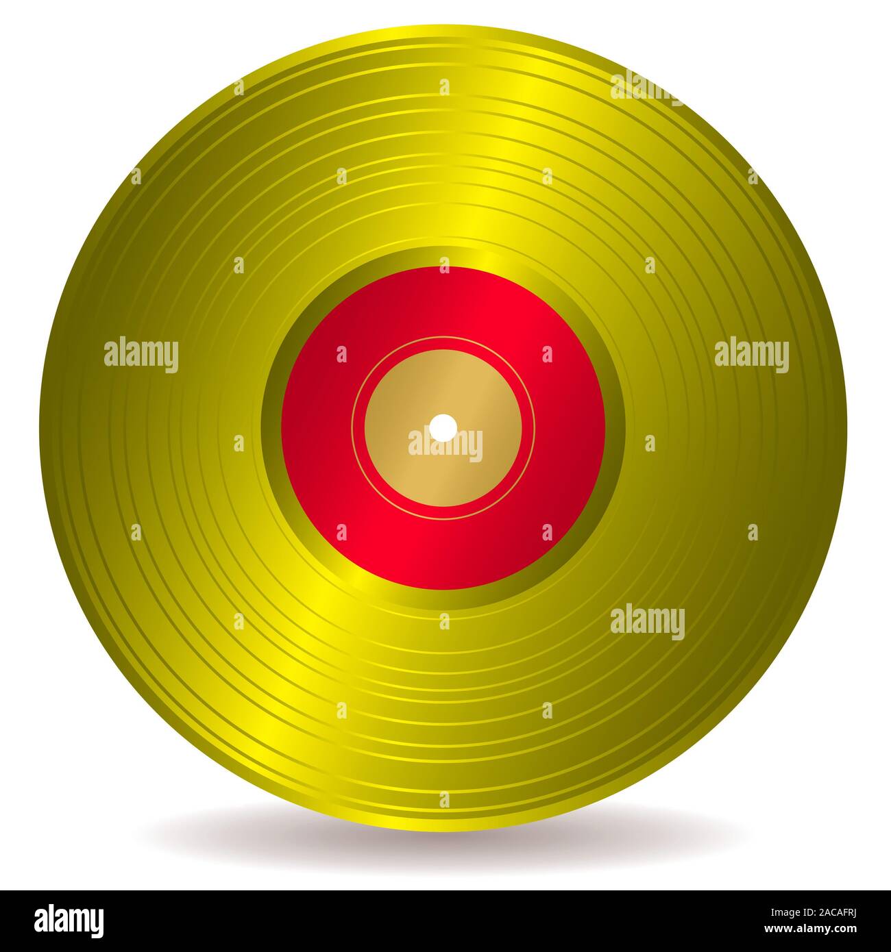 golden disc record album Stock Photo Alamy