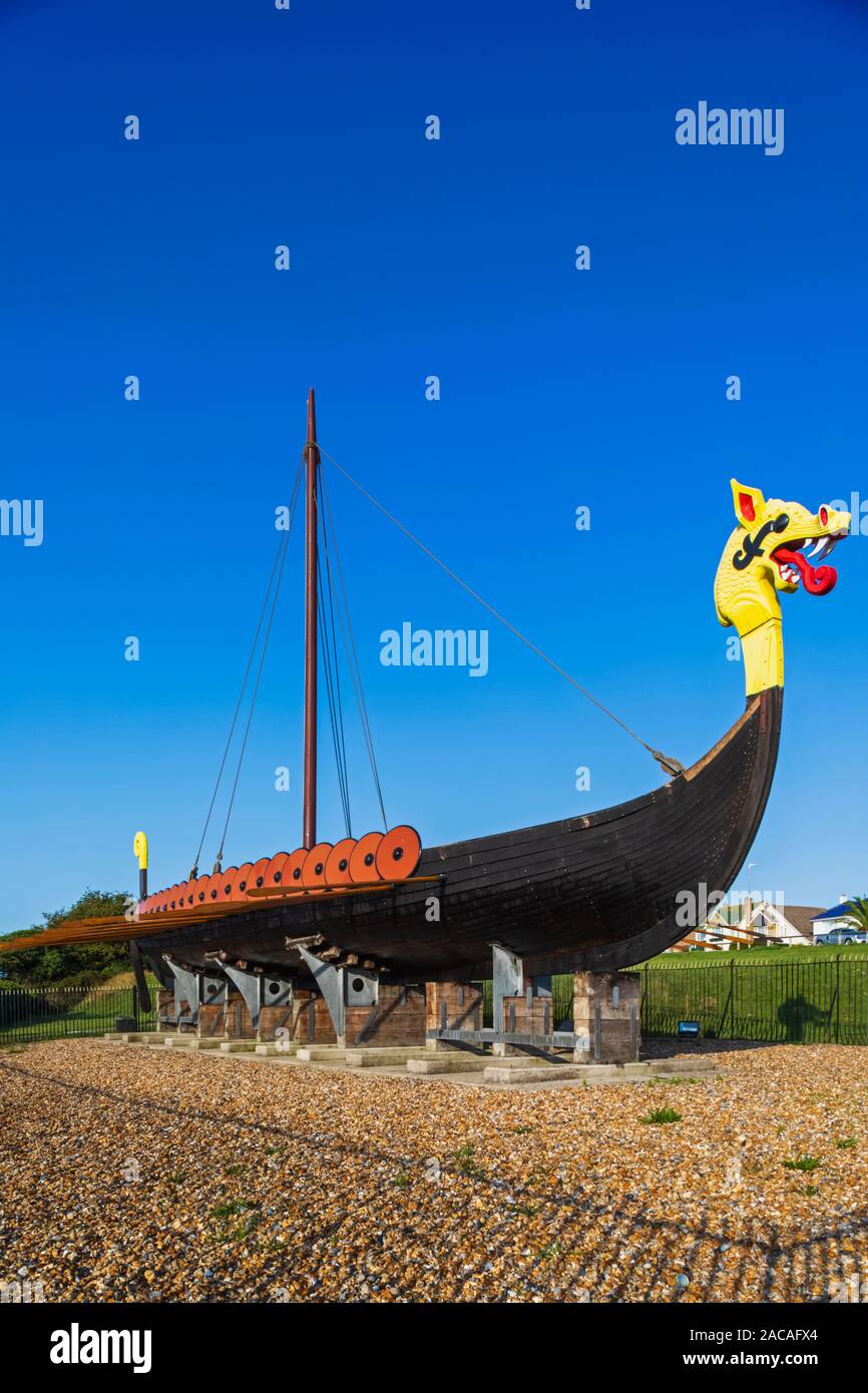 England, Kent, Ramsgate, Cliffsend, The Viking Longboat Stock Photo
