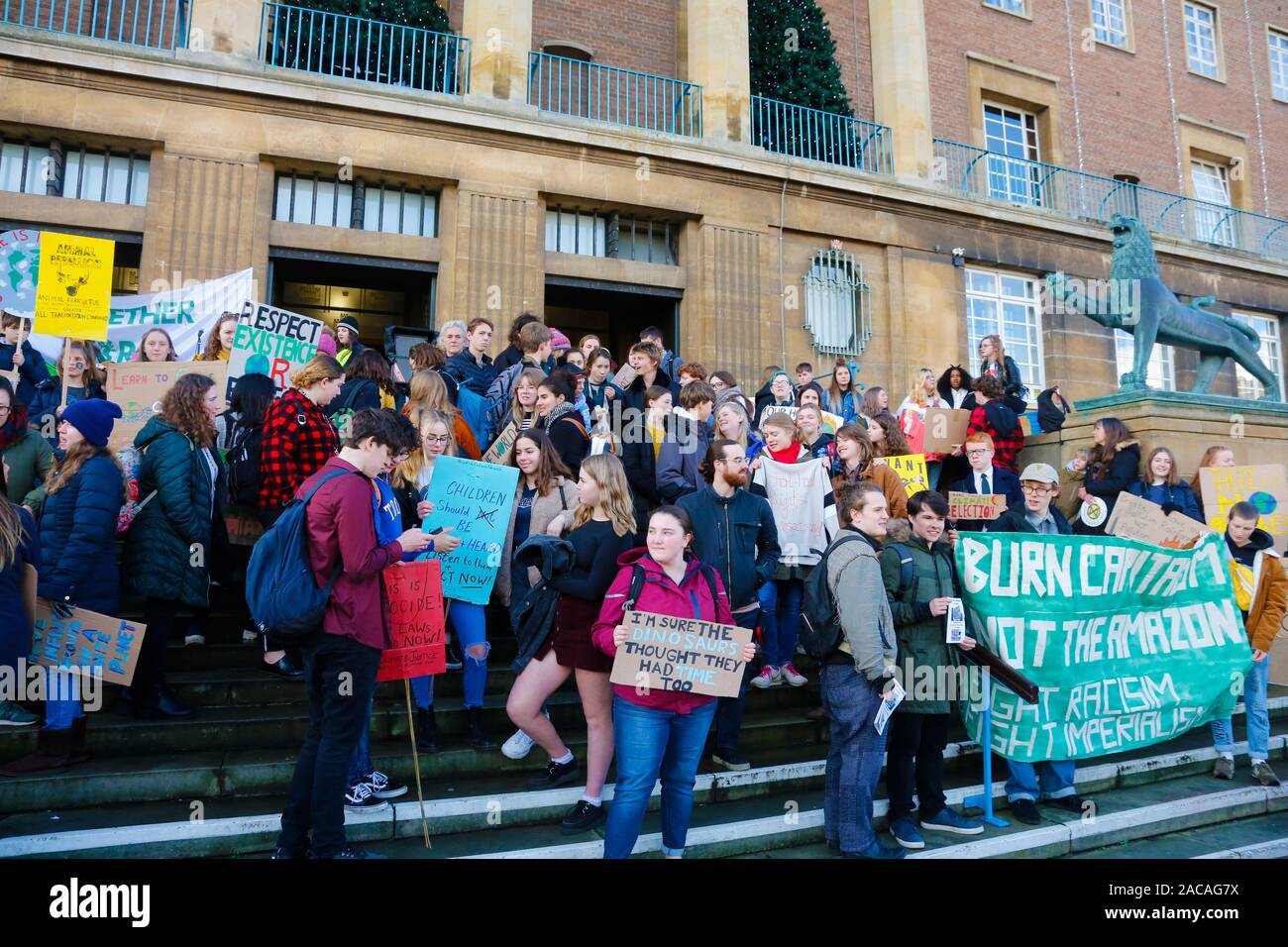 Norwich climate strike 29th November 2019. Stock Photo