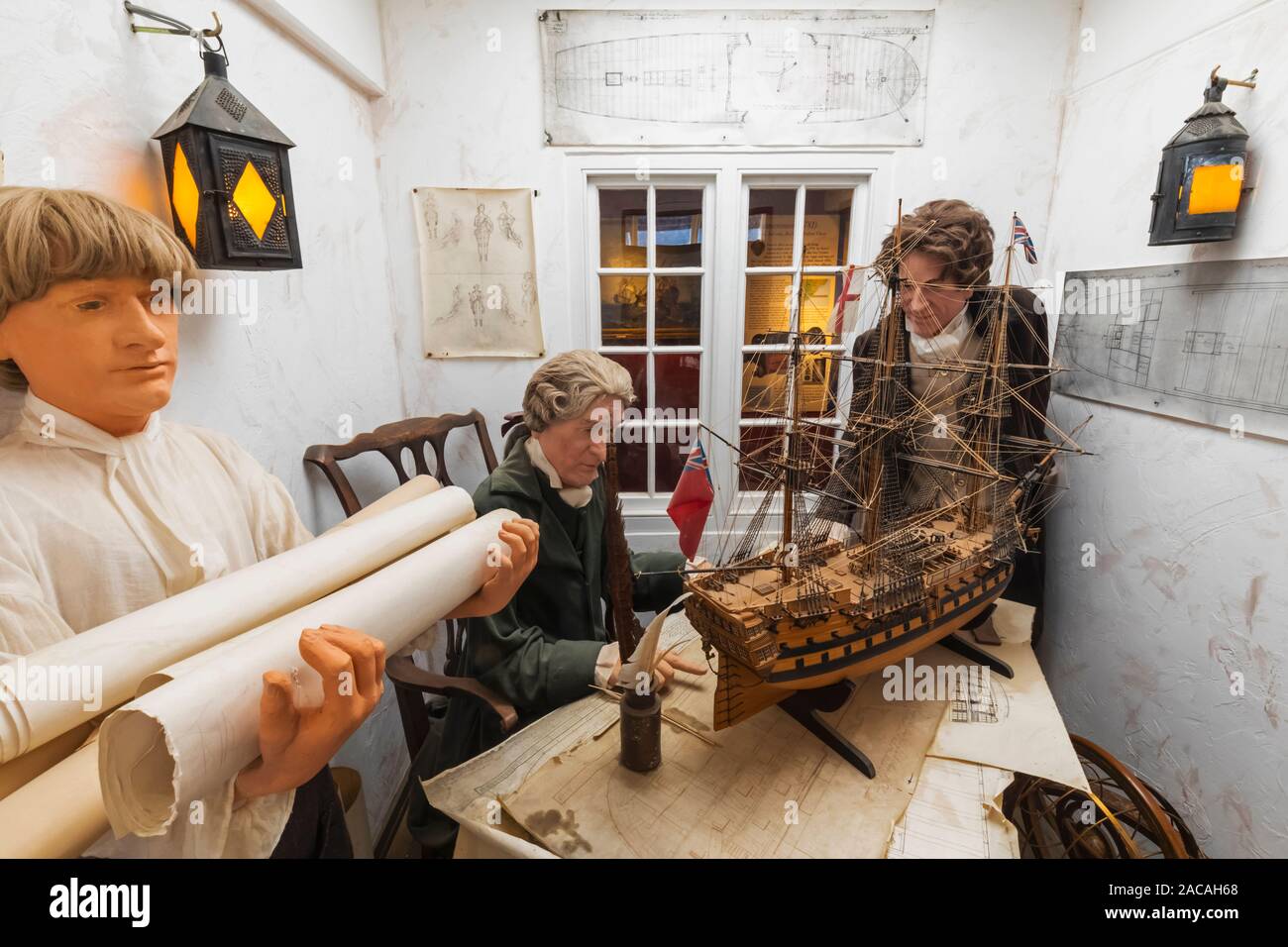 England, Hampshire, The New Forest, Buckler's Hard 18th century Ship