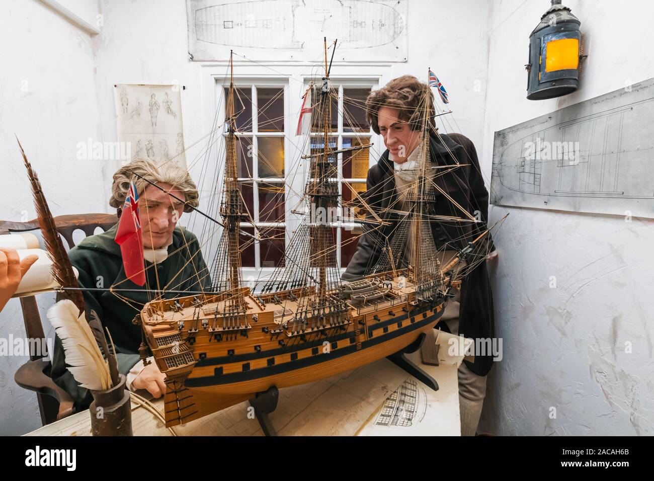 England, Hampshire, The New Forest, Buckler's Hard 18th century Ship