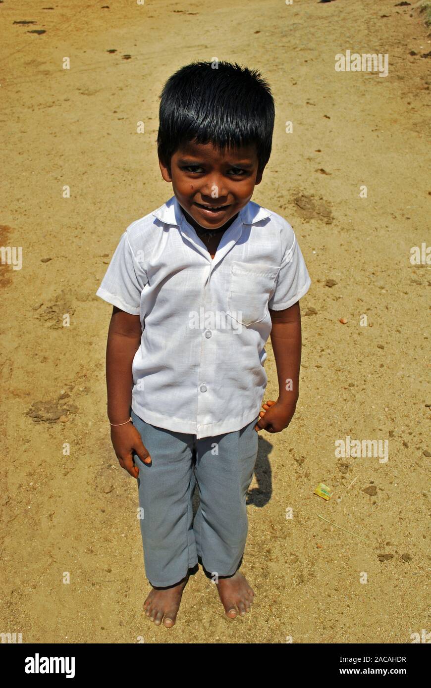 Little boy in South India, Asia Stock Photo
