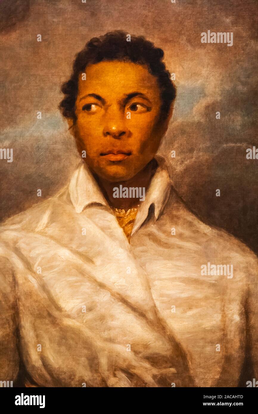 England, Somerset, Bath, The Holbourne Museum, Painting of The American Black Actor Ira Aldridge dated 1826 Stock Photo