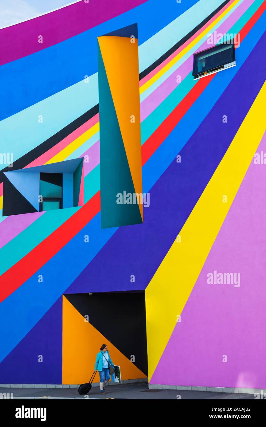 England, East Sussex, Eastbourne, The Towner Art Gallery, Exterior Mural Artwork by Lothar Gotz