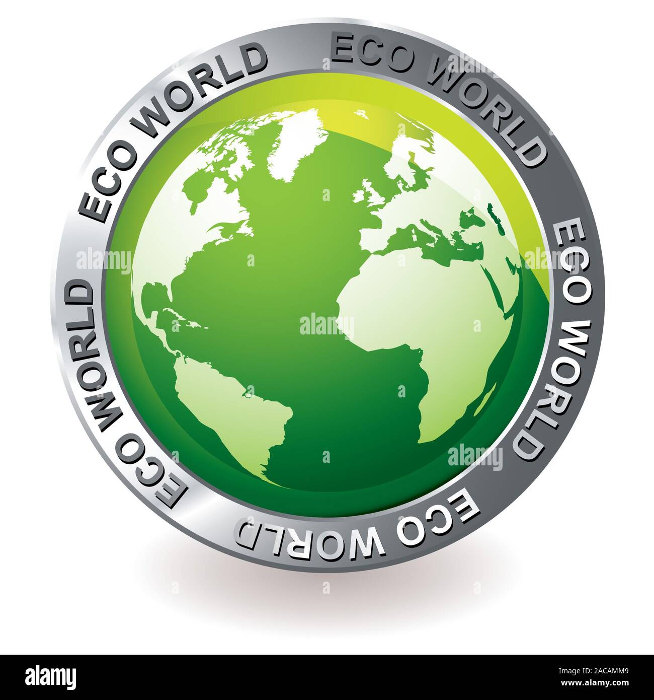 green icon eco earth globe Stock Photo