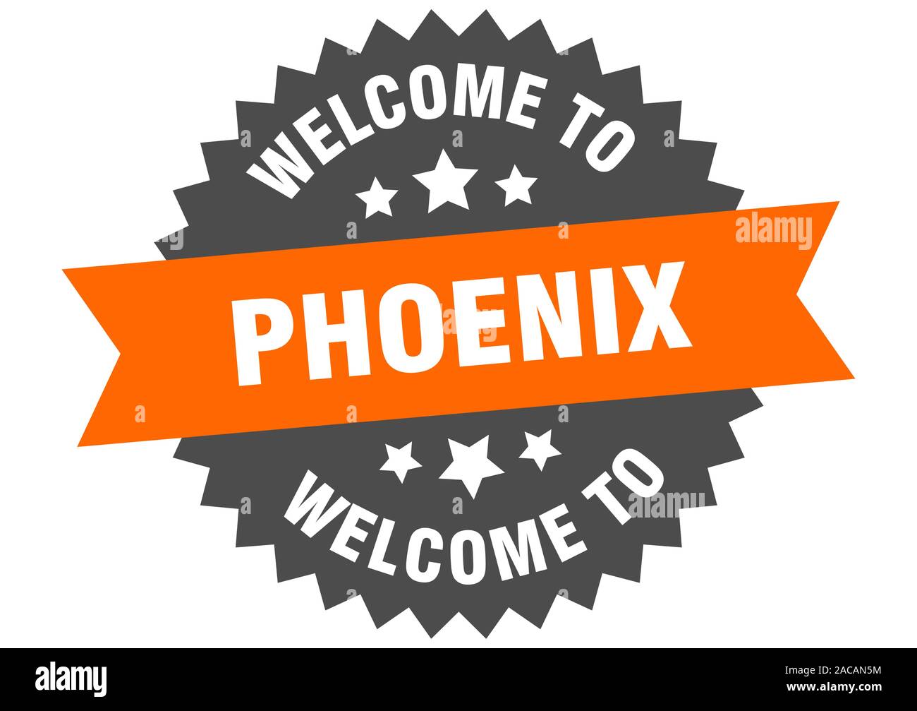 Phoenix sign. welcome to Phoenix orange sticker Stock Vector Image ...