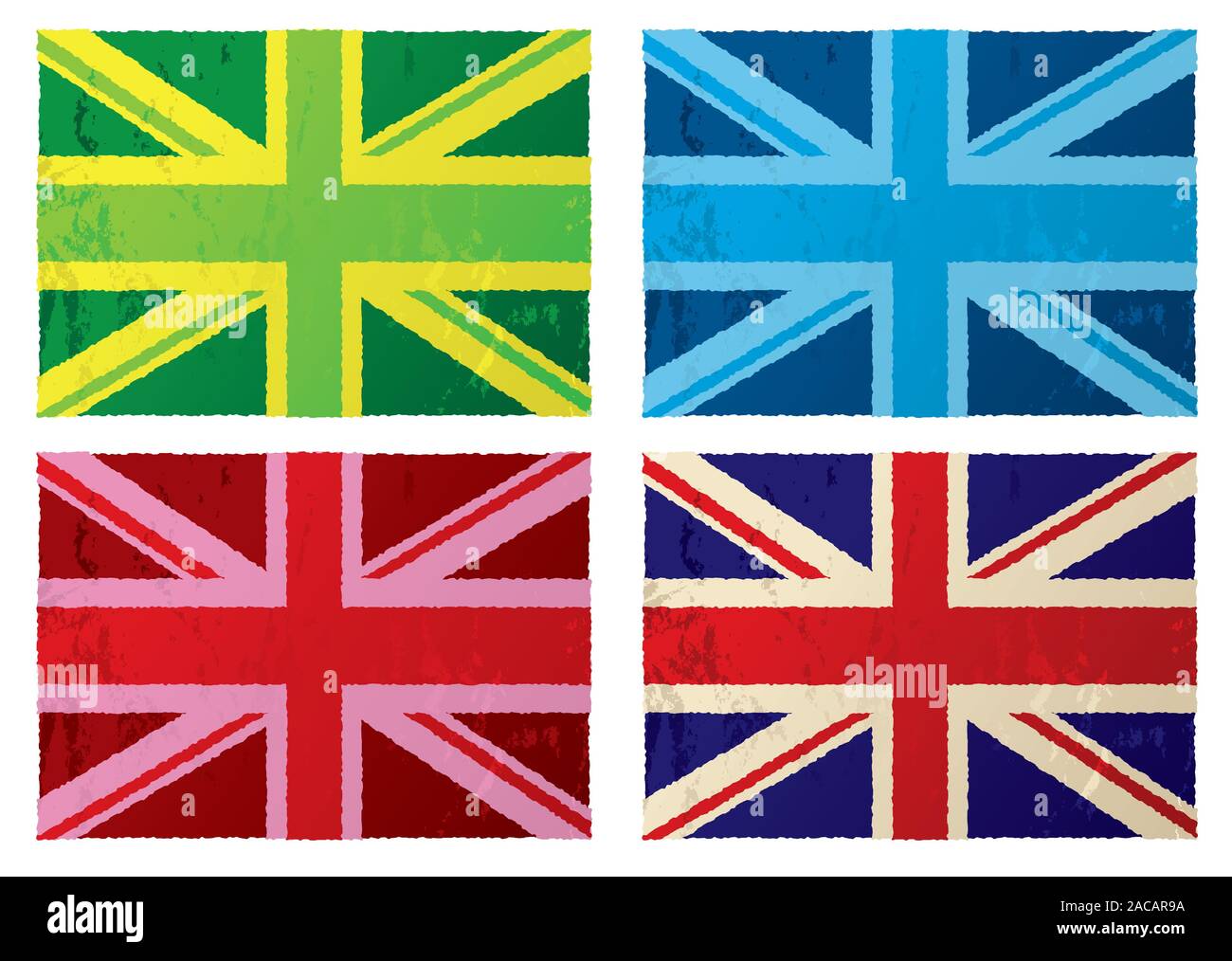 British grunge flags Stock Photo