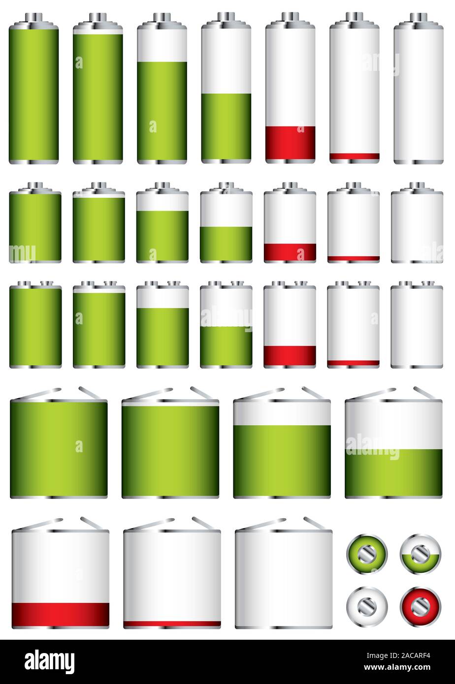 battery collection sizes Stock Photo Alamy