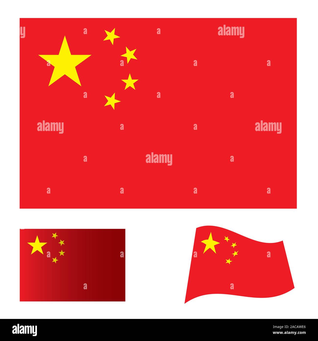 China flag set Stock Photo Alamy