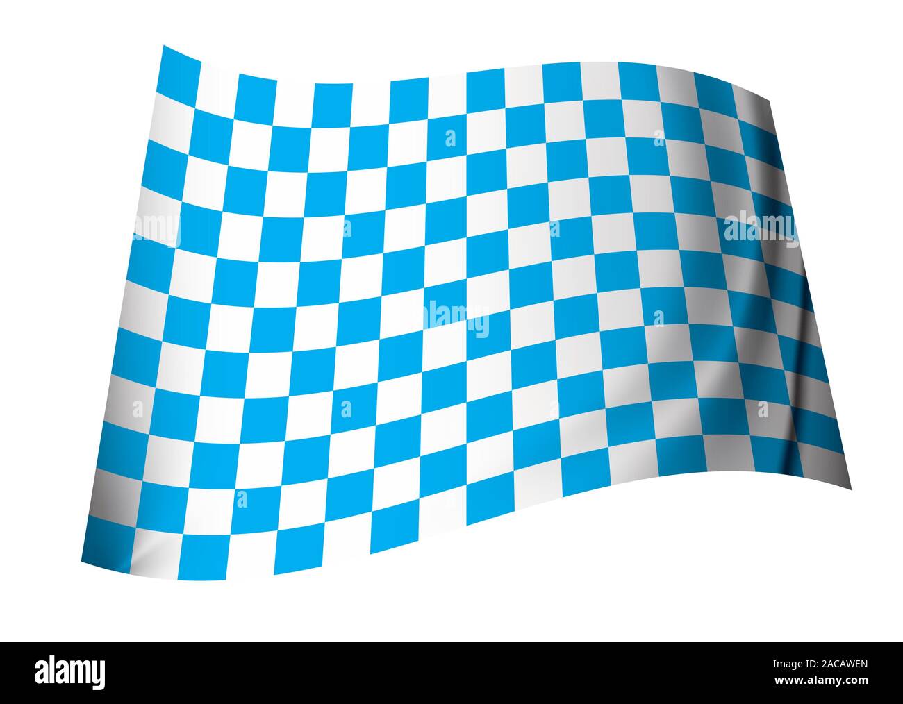 blue checkered flag Stock Photo