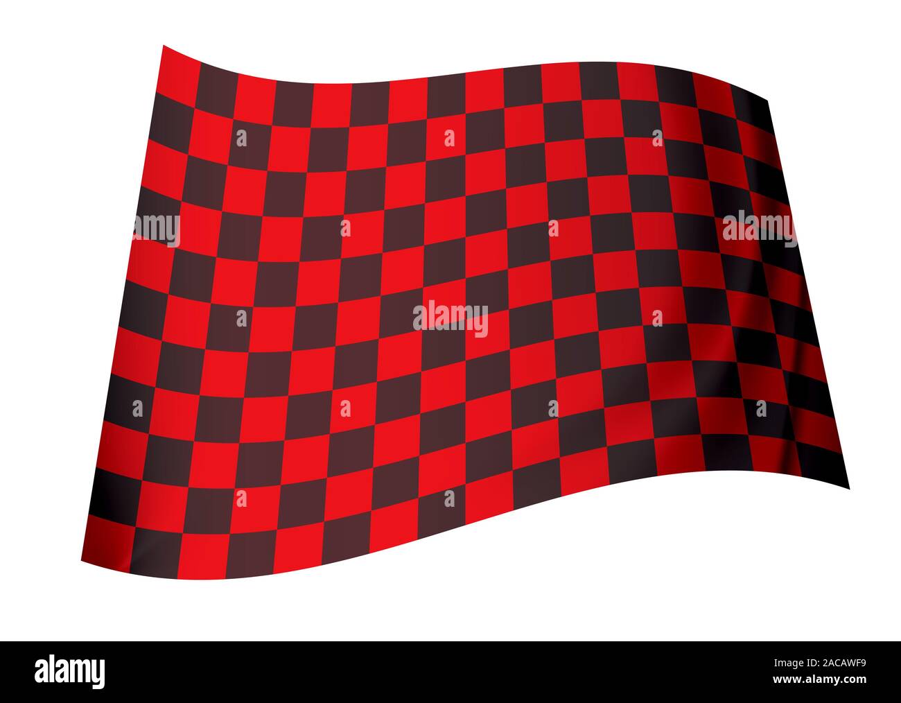 red checkered flag Stock Photo