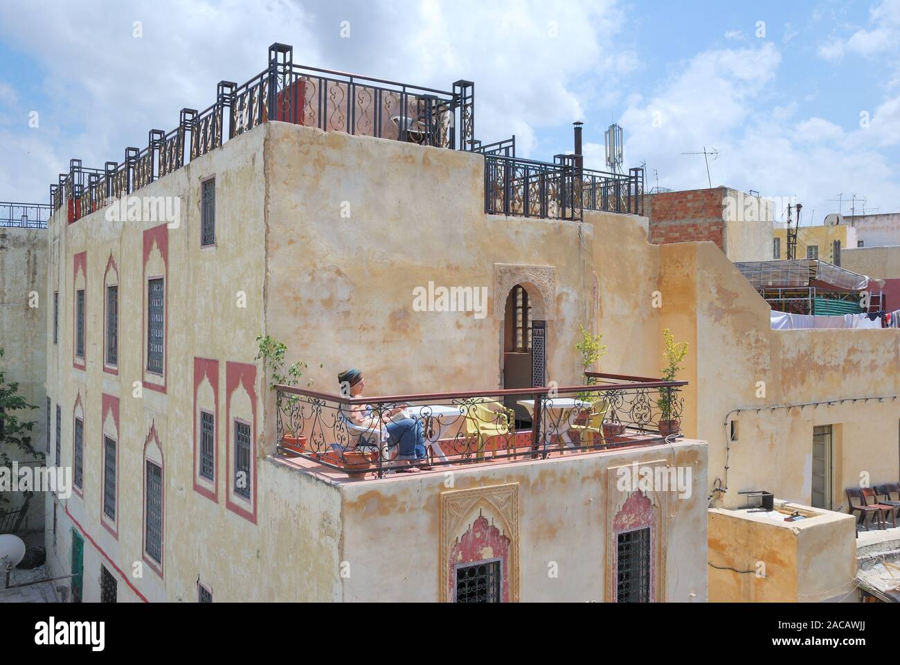 Typical Moroccan house in the Meredina of Fez, Morocco, North Africa