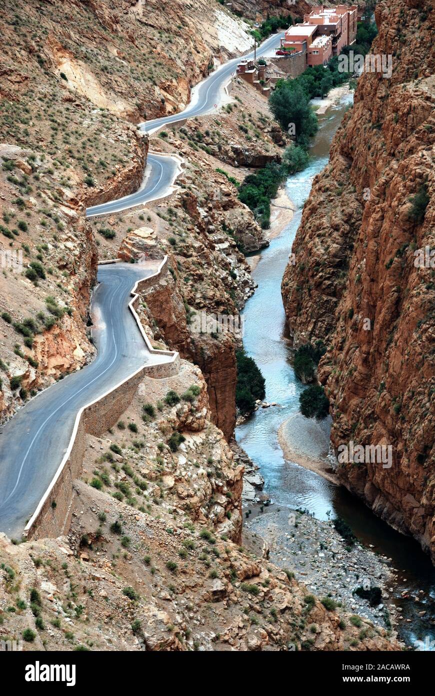 Serpentine ind the Dades Gorge, Morocco, North Africa Stock Photo