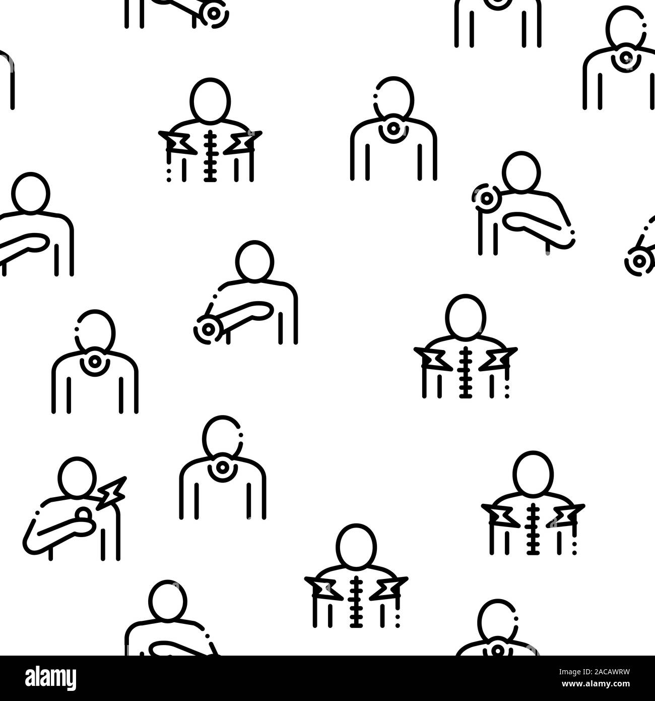 Body Ache Seamless Pattern Vector Stock Vector Image Art Alamy