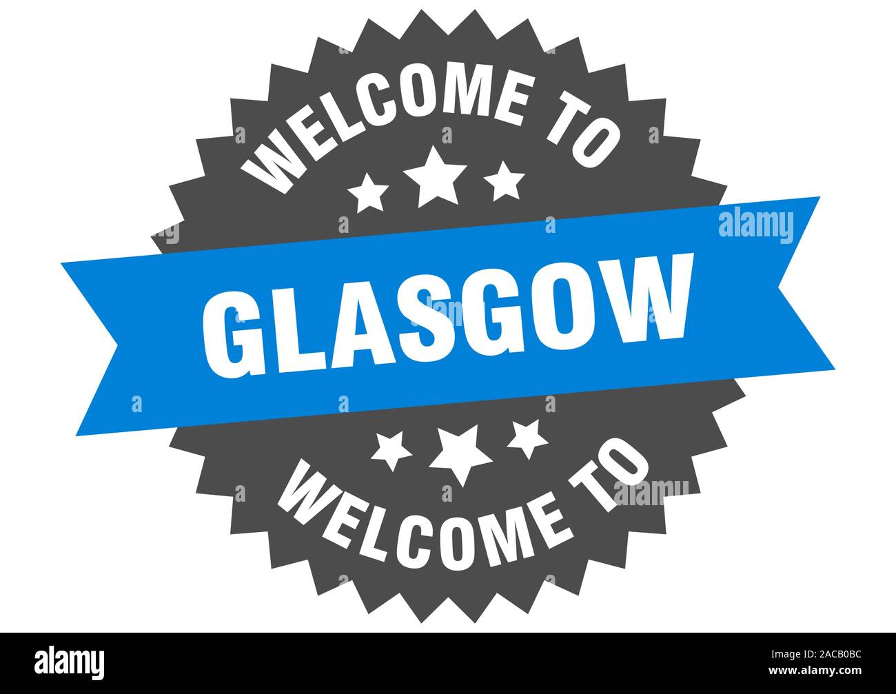 Glasgow sign. to Glasgow blue sticker Stock Vector Image & Art
