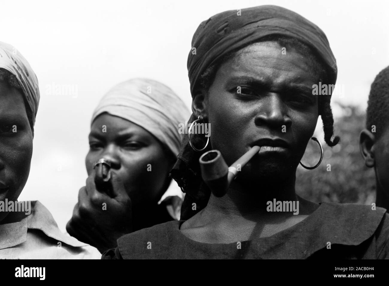 Bezopfte Frauen, 1967. Women wih braided hair, 1967. Stock Photo