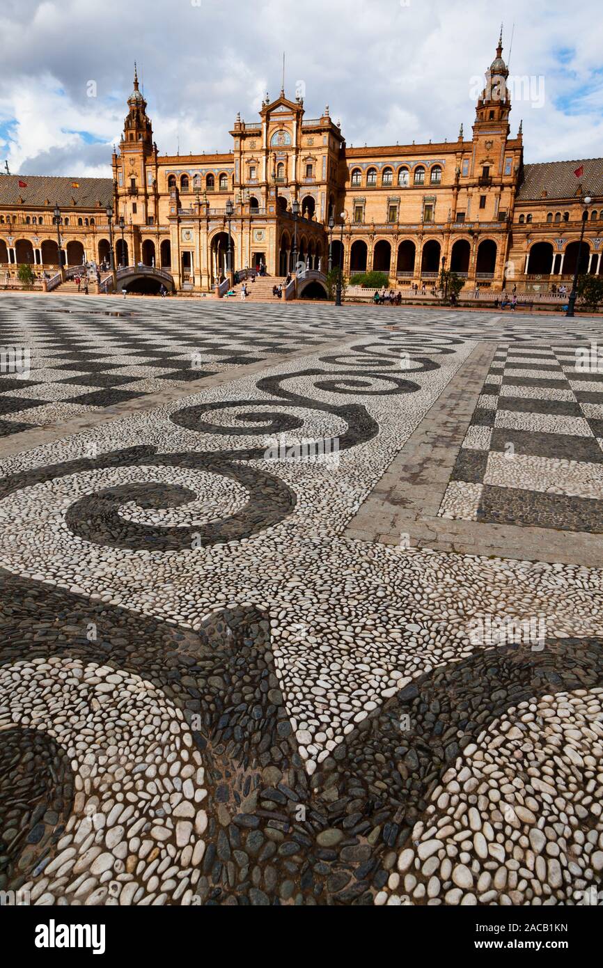Spain, Seville, Spanish Pavilion Stock Photo Alamy