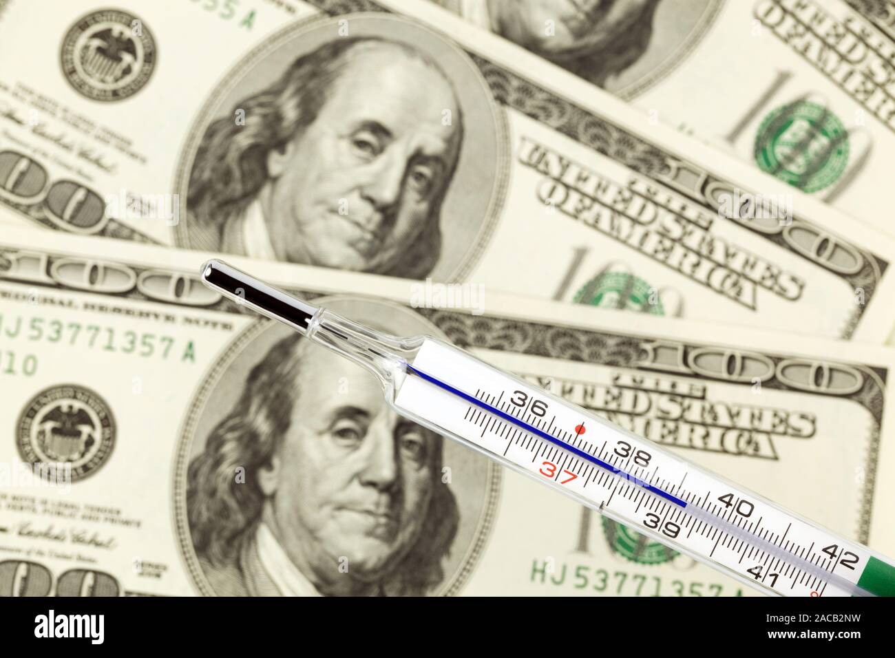Dollar and Thermometer Stock Photo Alamy