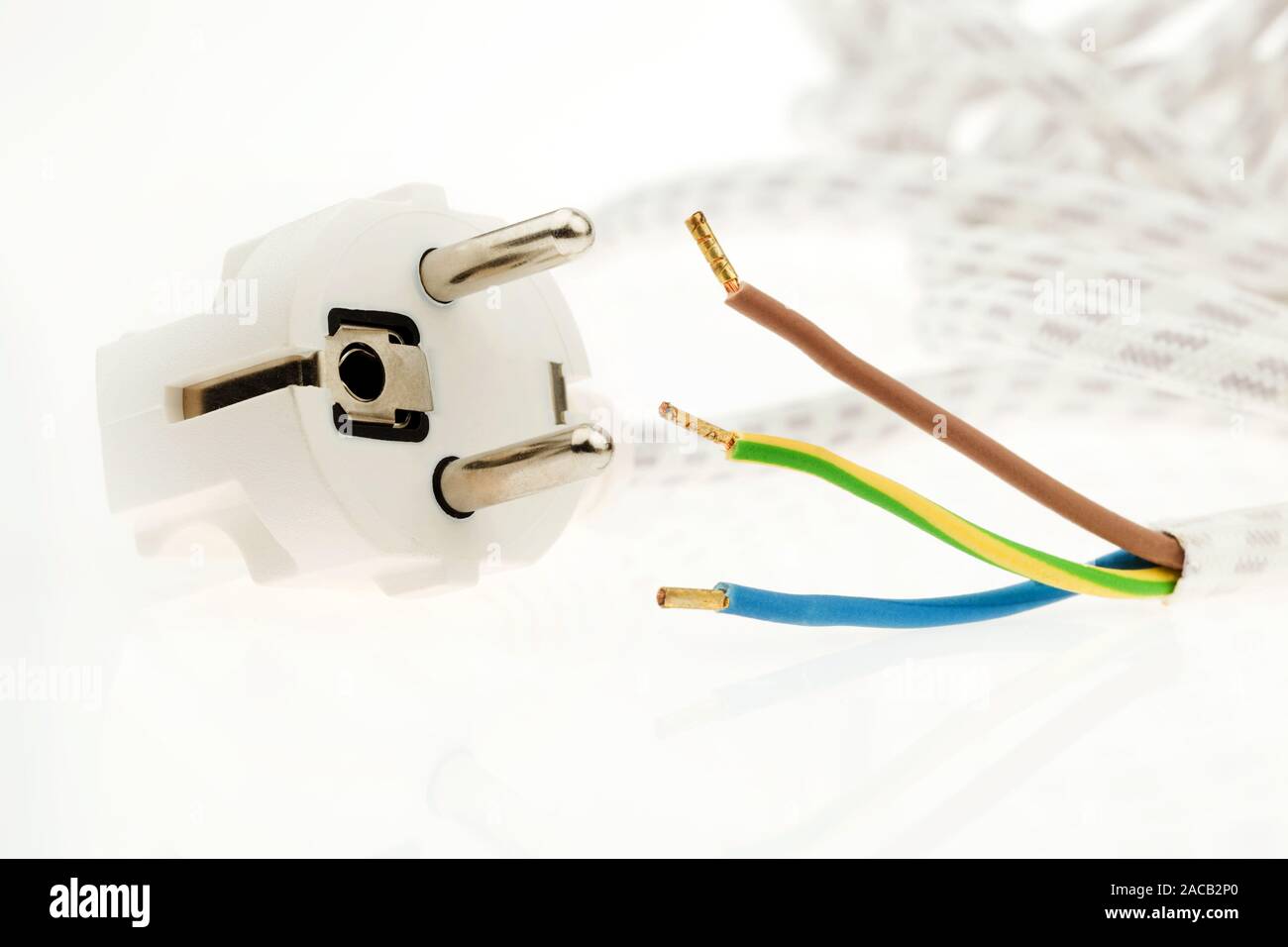 A power cable with plug Stock Photo - Alamy